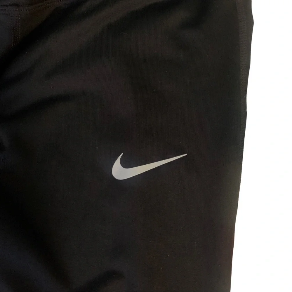 Nike Dri Fit Black Mid Rise Leggings Activewear Yoga Gym Athletic Athleisure